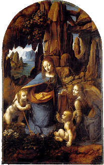 A Virgem dos Rochedos (2� vers�o), L.Vinci, 1506-1508, �leo s/ madeira, 195.5 x 120 cm, Londres, National